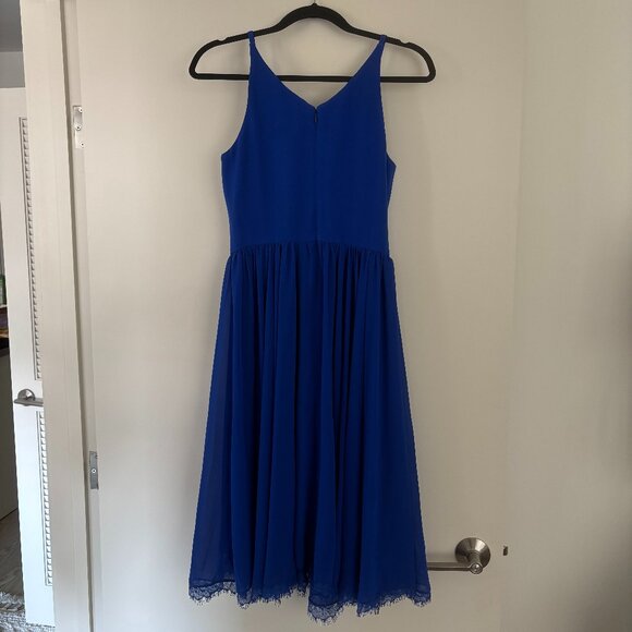 Dress the Population Alicia Mixed Media Midi Dress, Small, Electric Blue - Picture 5 of 13